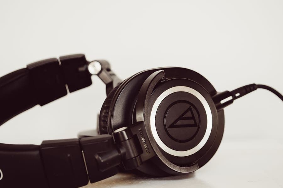 Premium black over-ear headphones photographed close up